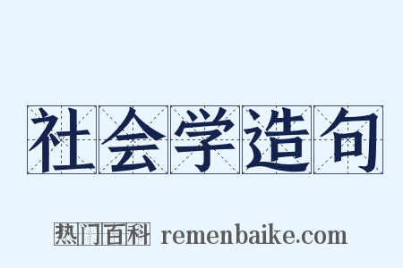 社会学造句是什么意思的图片